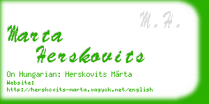 marta herskovits business card